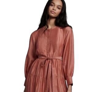 Mare Mare x Anthropologie Terracotta Dress Women’s XS Maxi Long Sleeve Boho -